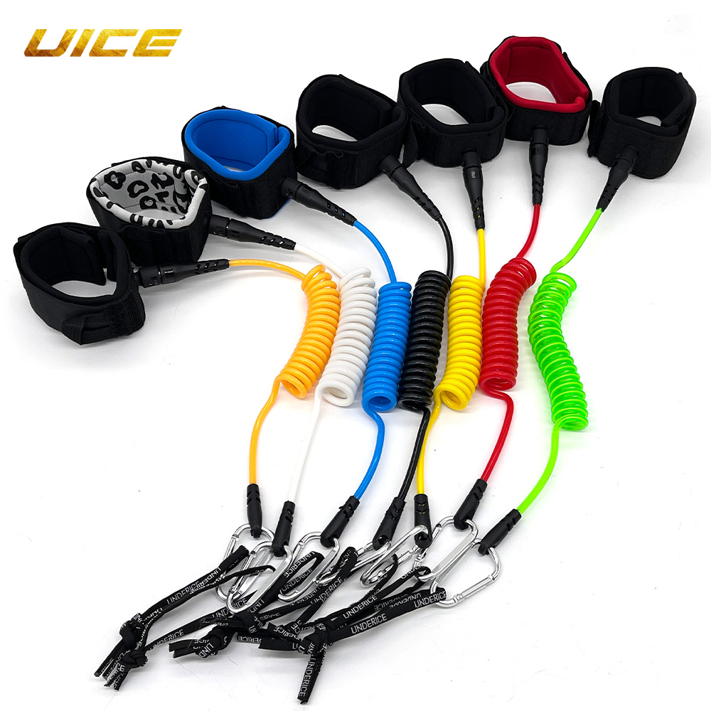 Surfboard Leash Ankle - UICE 5フィート5mm SUPボードハンドロープサーフリーシュサーフボードリーシュTPUステンレススイベルインフレータブルパドルボードロングボード