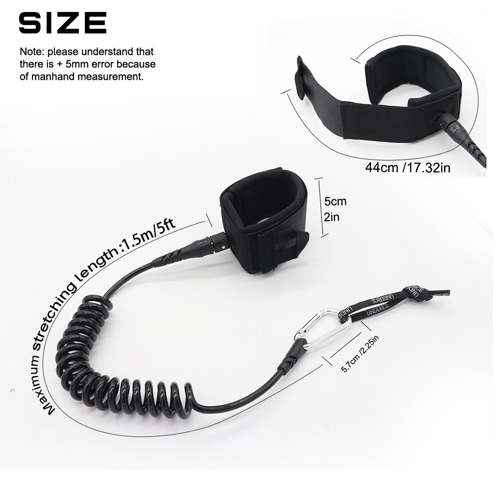 UICE 5フィート5ミリメートル サーフリーシュ ハンドロ - Surfboard Leash Ankle のレビューと価格