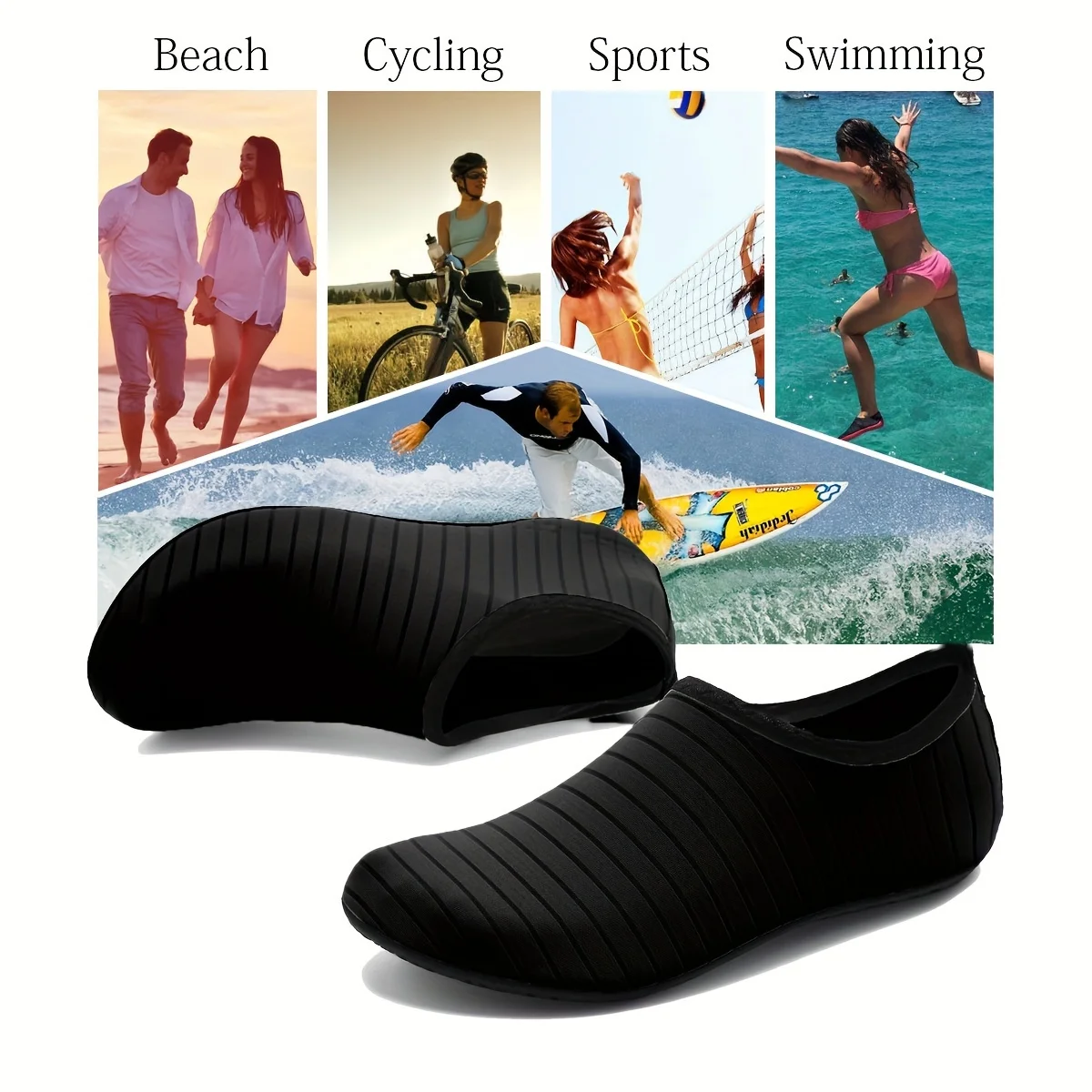 1 ペアウォーターシューズ女性男性裸足靴下滑り止め速乾性ビー - Aquatic Sports Shoes のレビューと価格