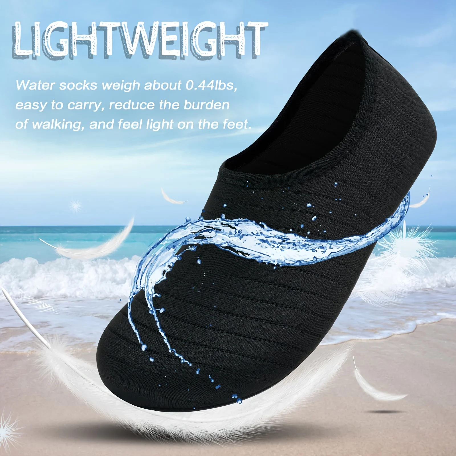 1 ペアウォーターシューズ女性男性裸足靴下滑り止め速乾性ビー - Aquatic Sports Shoes のレビューと価格