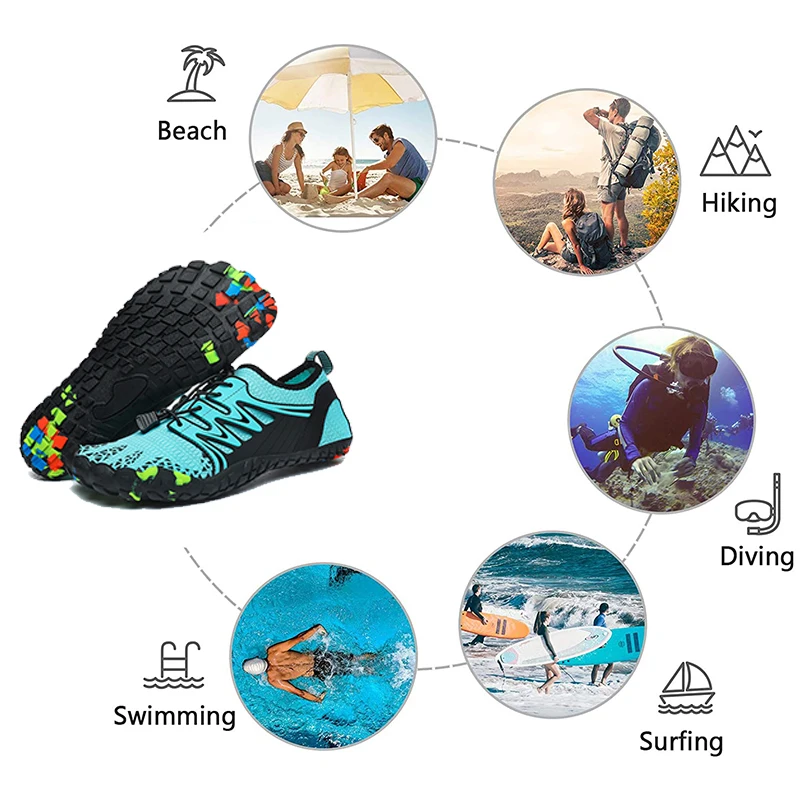 ユニセックスクイックドライウォーターシューズ、ウォーターシュ - Aquatic Sports Shoes のレビューと価格
